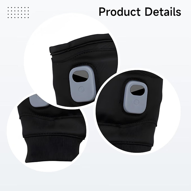 Rechargeable Heated Fingerless Gloves, USB Electric Gloves with 3 Heat Settings & 2000Mah Battery