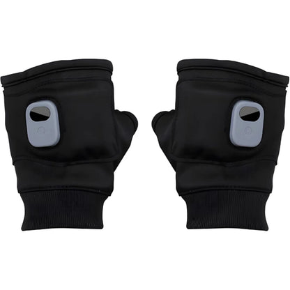 Rechargeable Heated Fingerless Gloves, USB Electric Gloves with 3 Heat Settings & 2000Mah Battery